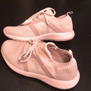 Cute pull on pink sneakers